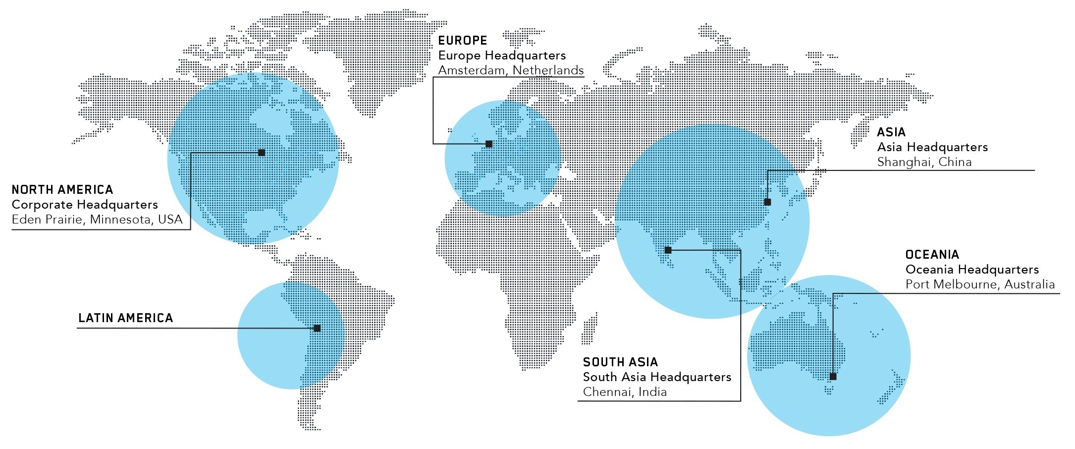 World map of C.H. Robinson shipping services